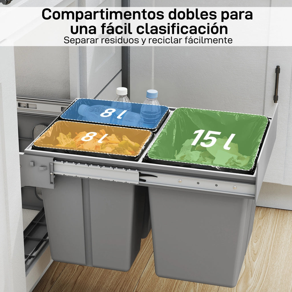 Cestino per Sottolavello Estraibile ¨C Zephmum ¨C Grigio 31L
