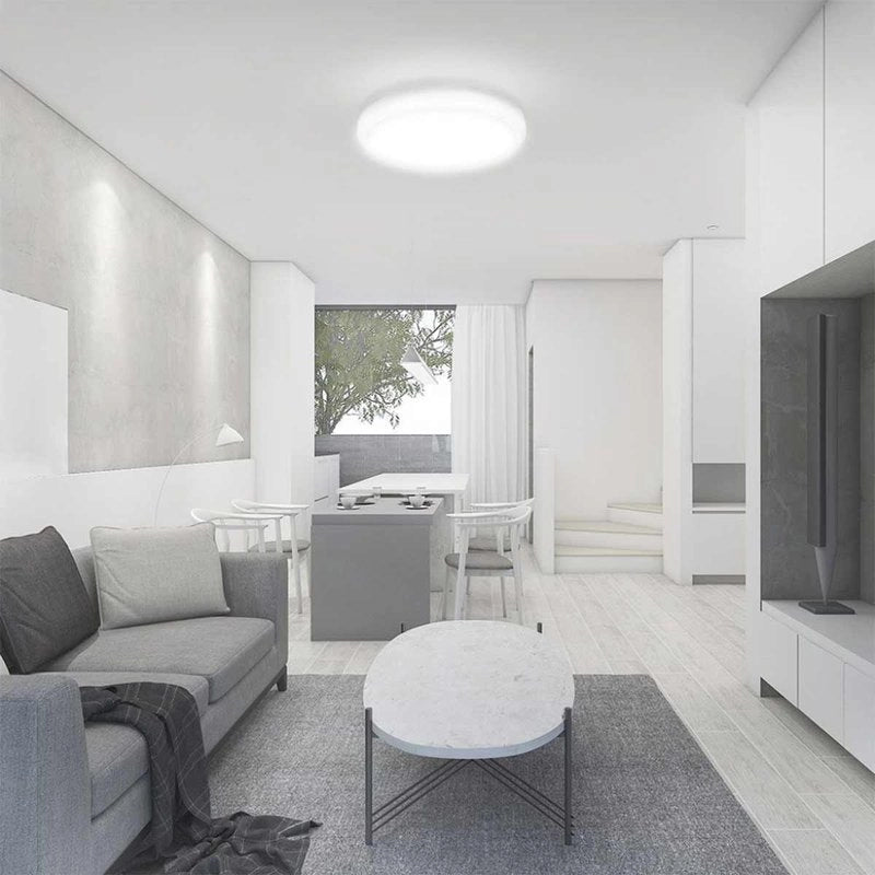 Plafoniera Led Da Soffitto Rotonda 18W 1830 Lumen con Telecomando e Sensore di Movimento a Microonde Luce Bianca 4000K IP44 SKU-76601