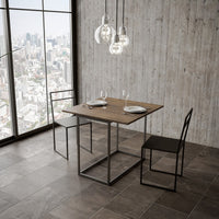 Consolle Allungabile 90x45-90x80 cm in Nobilitato Marrone