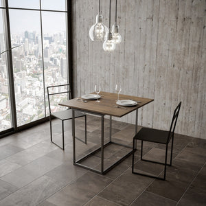 Consolle Allungabile 90x45-90x80 cm in Nobilitato Marrone