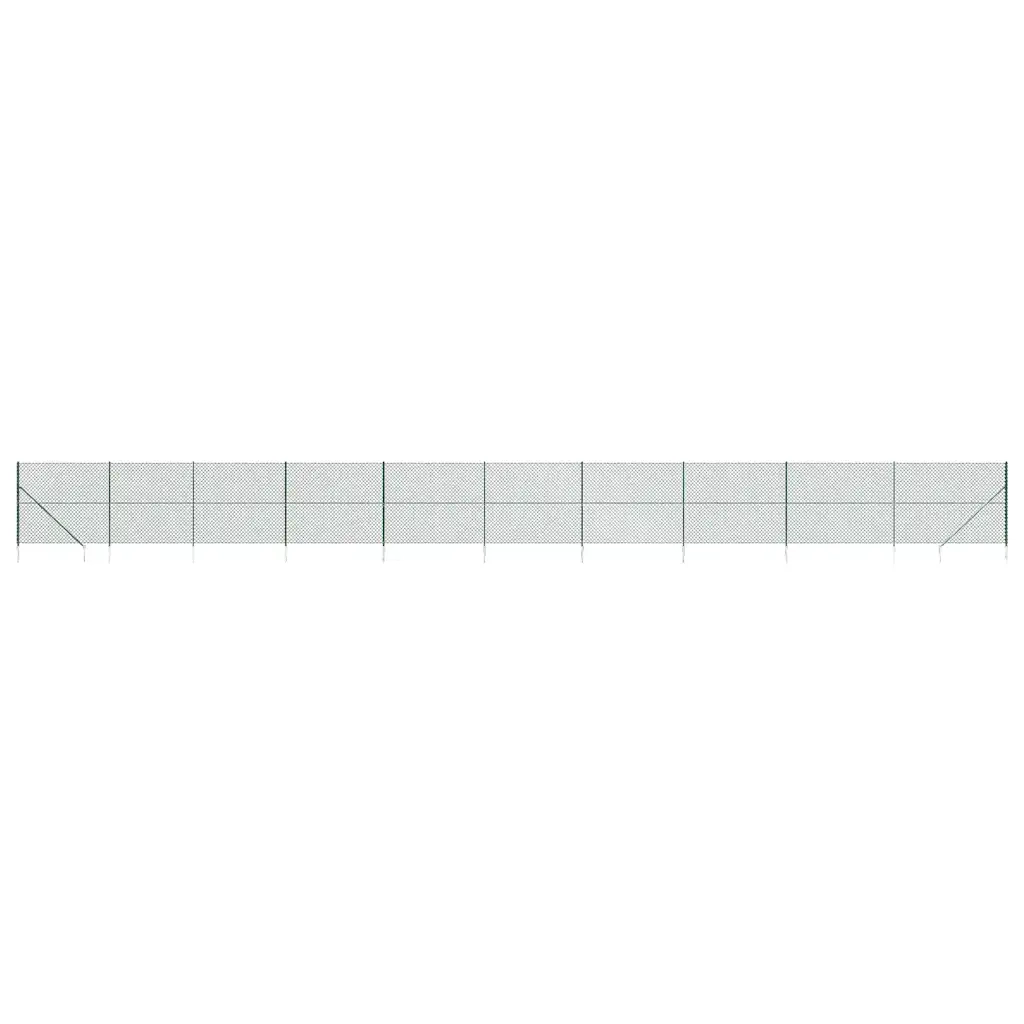 Recinzione da Giardino | Recinzione a Rete con Picchetti Ancoraggio Verde 1,4x25 m