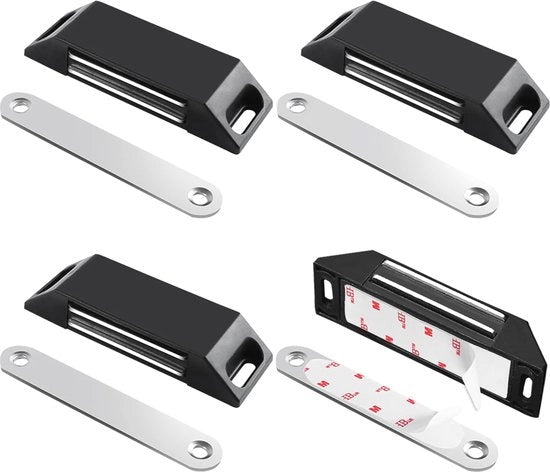 Set di rilevatori di porta magnetici da 4 - Magneti ad autoadesivo forti per armadi cucina e armadi vestiario