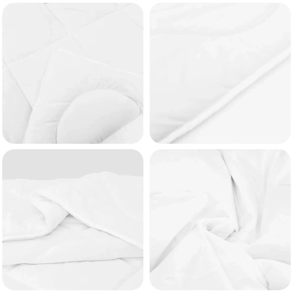 vidaXL Duvet Invernale 3 pcs Bianco 240 x 200 cm Microfibra