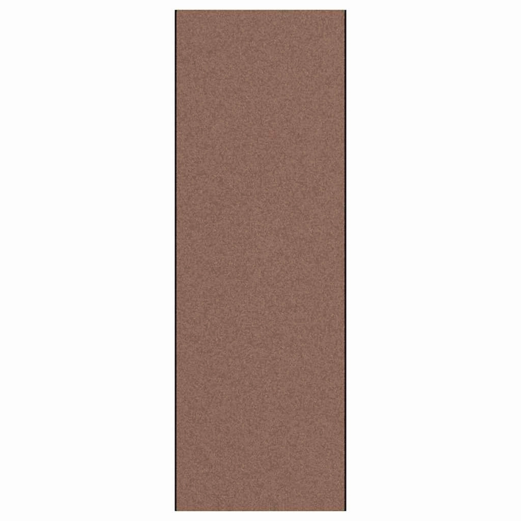 Zerbino d'ingresso moderno rettangolare 120 x 350 cm con retro antiscivolo interno in poliammide marrone 02_0057983