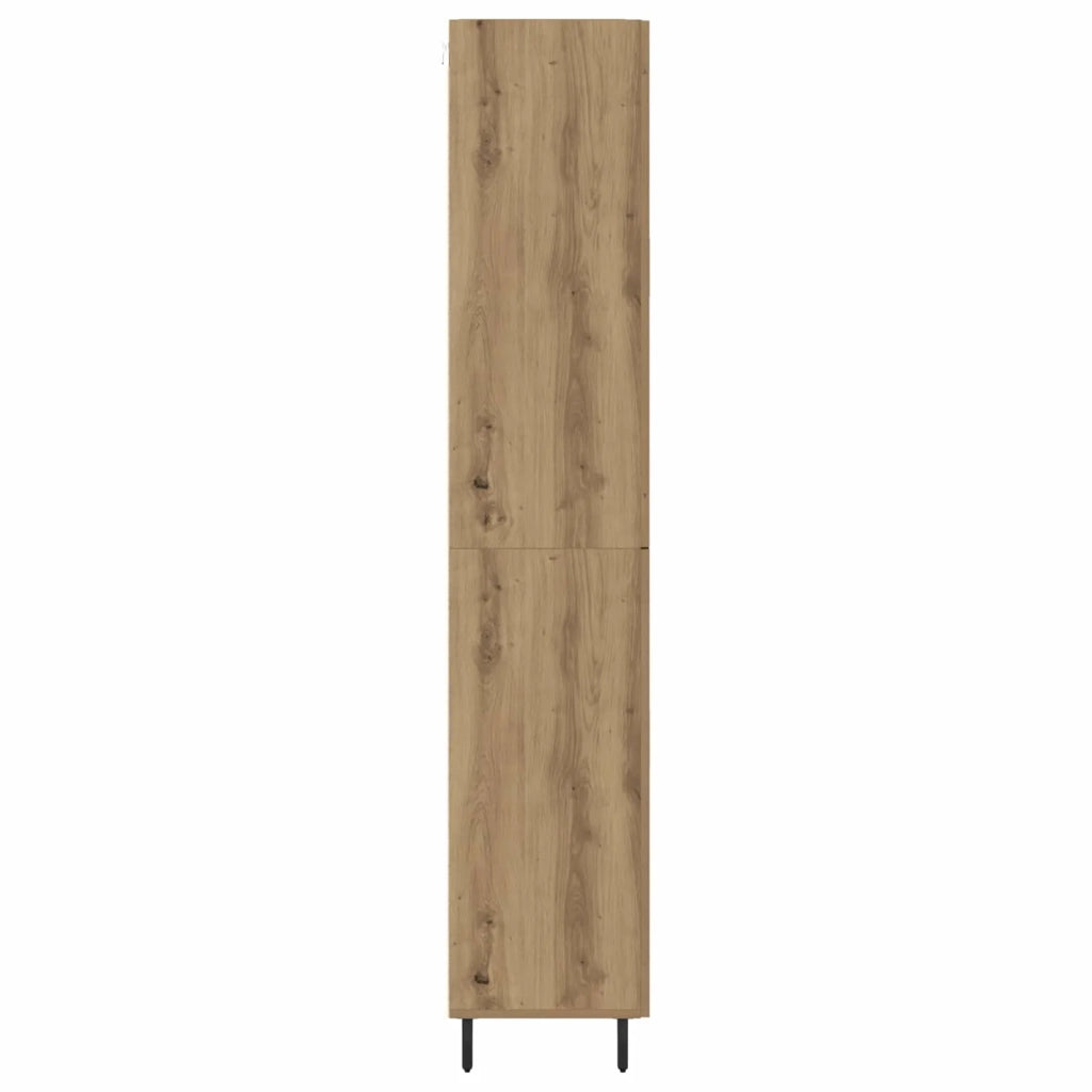 Credenza 2 pz-Set di 2 Buffet-Armadio da cucina Rovere artigianale Legno Stratificato e Vetro 318800