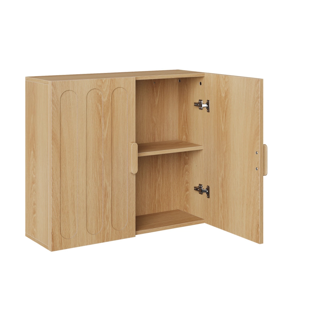 Armadietto Bagno a Parete ¨C MINIMAL ¨C Rovere, Ripiani Regolabili