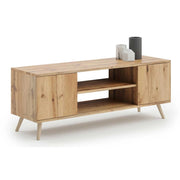 Mobile TV Focus in Rovere Gold Craft con Piedini in Faggio