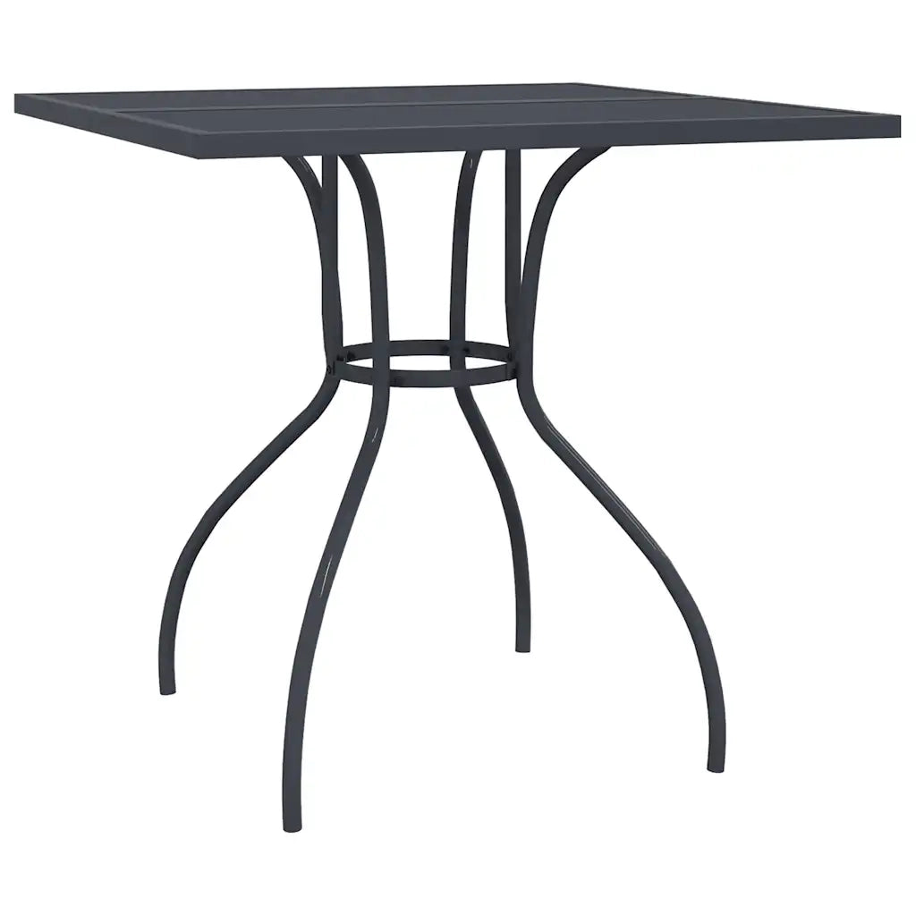 Tavolo da Giardino Antracite 80x80x72,5 cm Rete d'Acciaio 362731