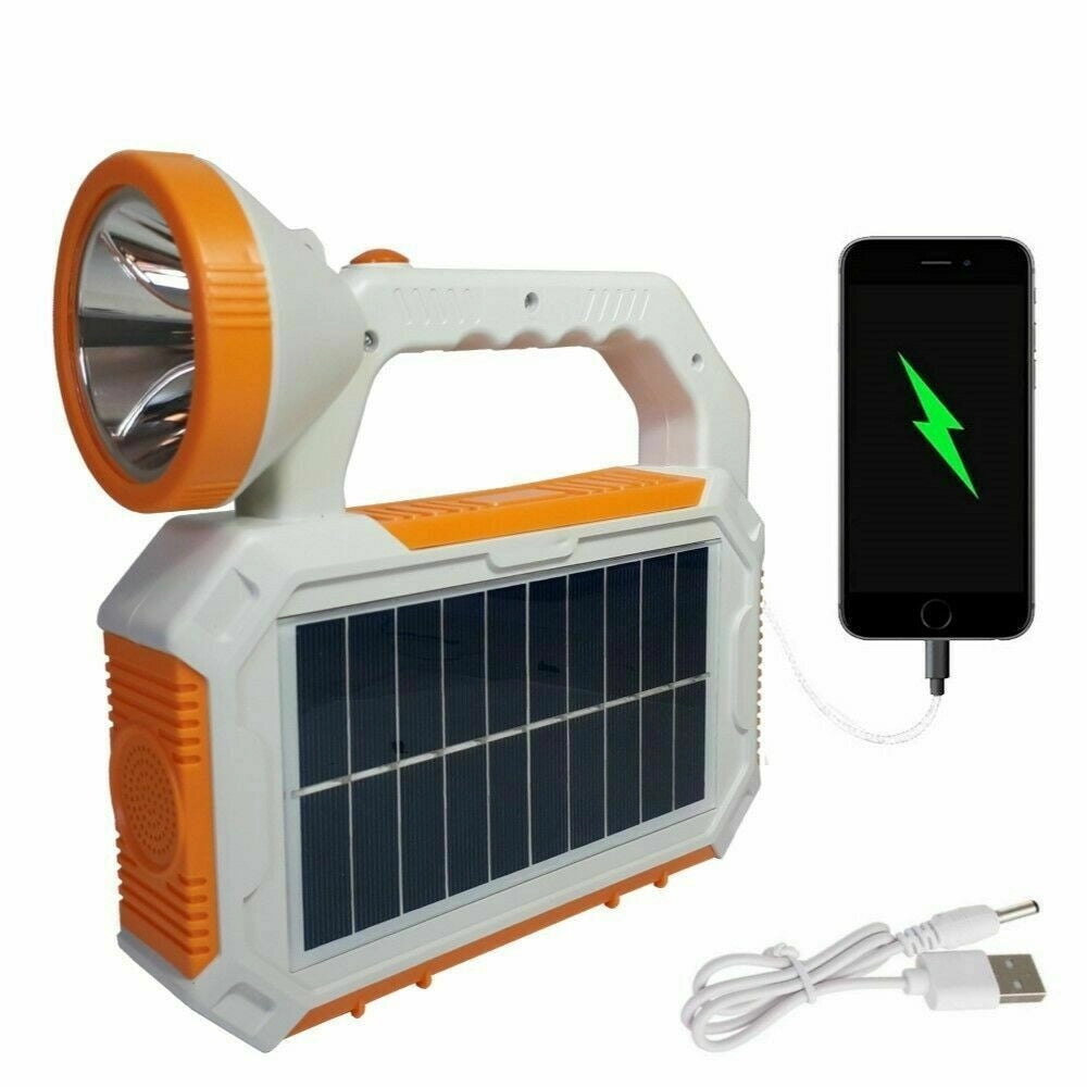 Trade Shop - Torcia Lampada Pannello Solare Portatile Ricaricabile Led 40+1led Sos Usb Jfs-101 -