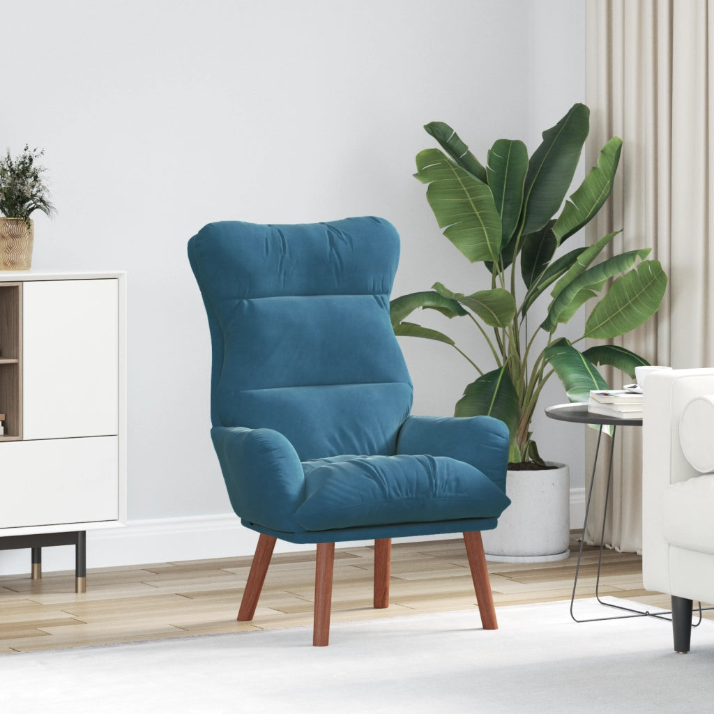Poltrona Rilassante in Velluto Blu