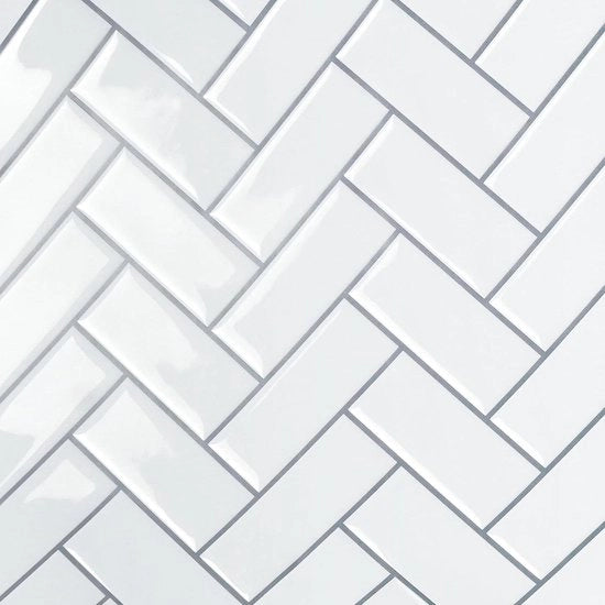 Disegno a griglia bianco 305 x 305 cm 6 pezzi - Stickers per pavimenti cucina bagno impermeabili - Adesivi per pareti protezione da graffi salotto rivestimento per pareti