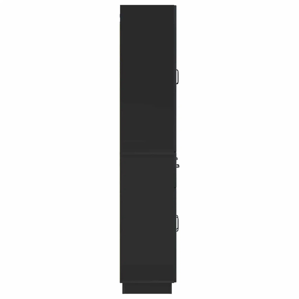 Set di armadi 2 pcs Nero Legno ingegnerizzato