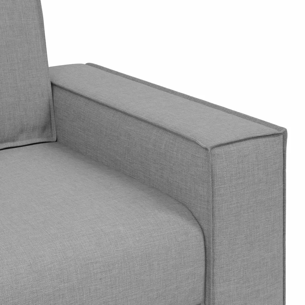 Divano 3 pcs Grigio Nuvola Tessuto misto lino 3324617