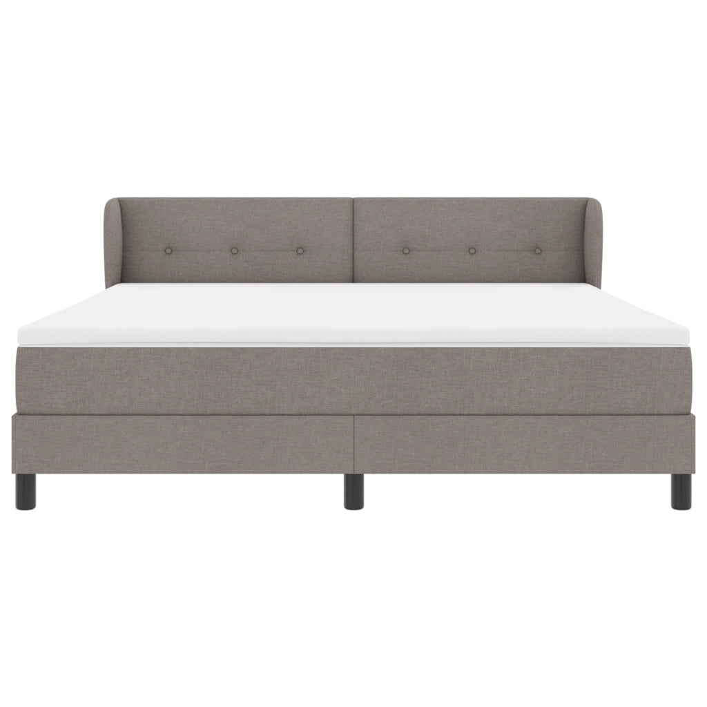 Letto a Molle con Materasso Grigio Chiaro 80x200 cm Tessuto Set di 5