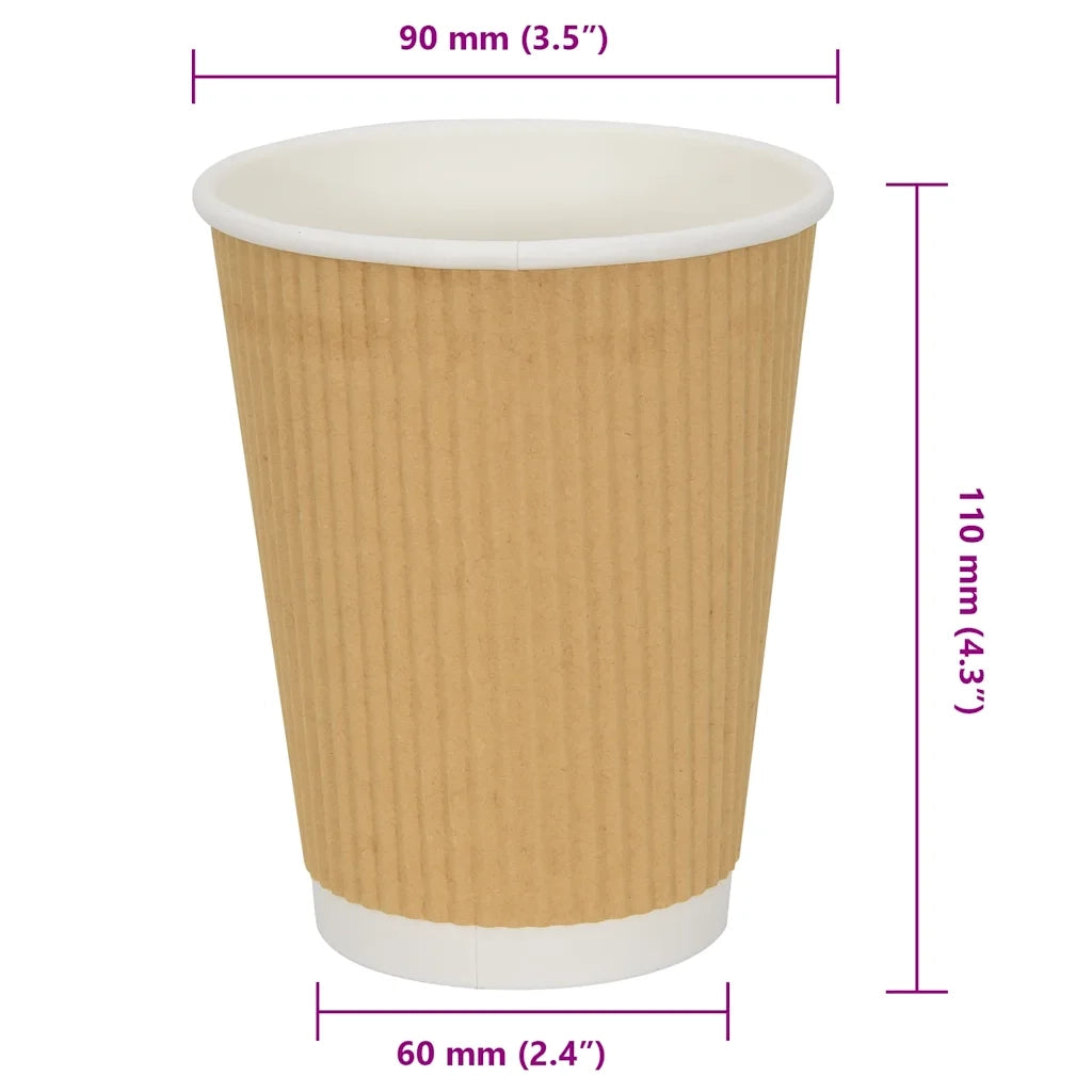 Bicchieri da CaffÃ¨ in Carta 500 pz 12oz 300ml Marrone