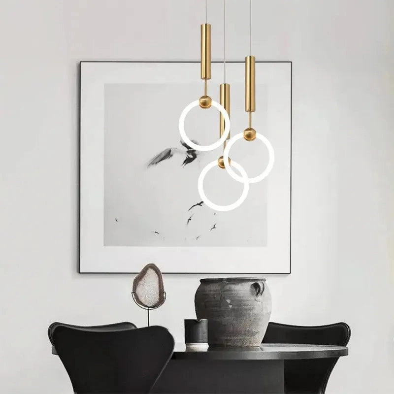 Lampada A Sospensione Led Lhj059-1cp Brush Gold