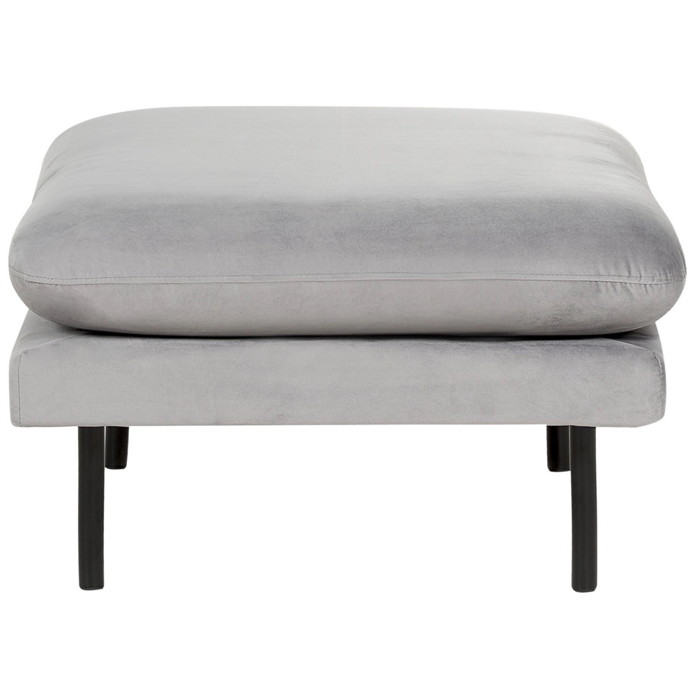 Set da soggiorno in velluto grigio 5 posti Gambe Nere Stile Retrò Moderno