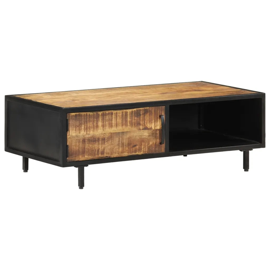 Tavolino da Salotto 105x50x35 cm in Legno di Mango Grezzo cod mxl 25138