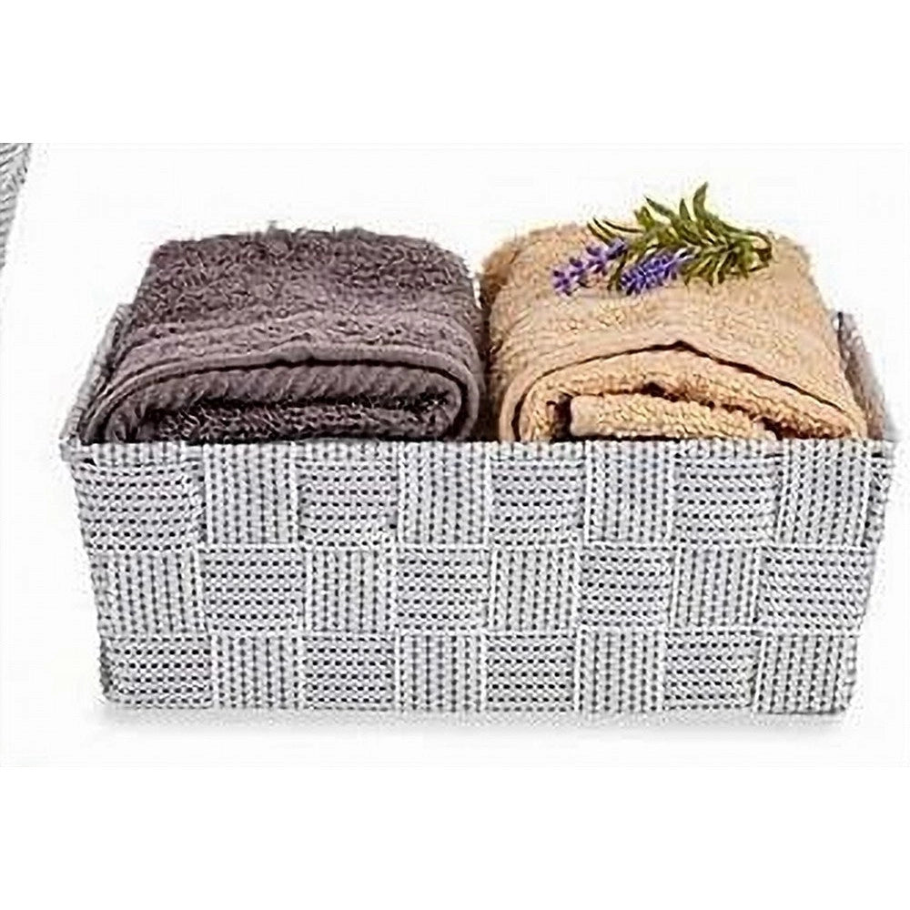 Trade Shop - Set 6 Pz Scatola In Tessuto Organizer Scaffali Porta Oggetti Grigio Chiaro 79066 -