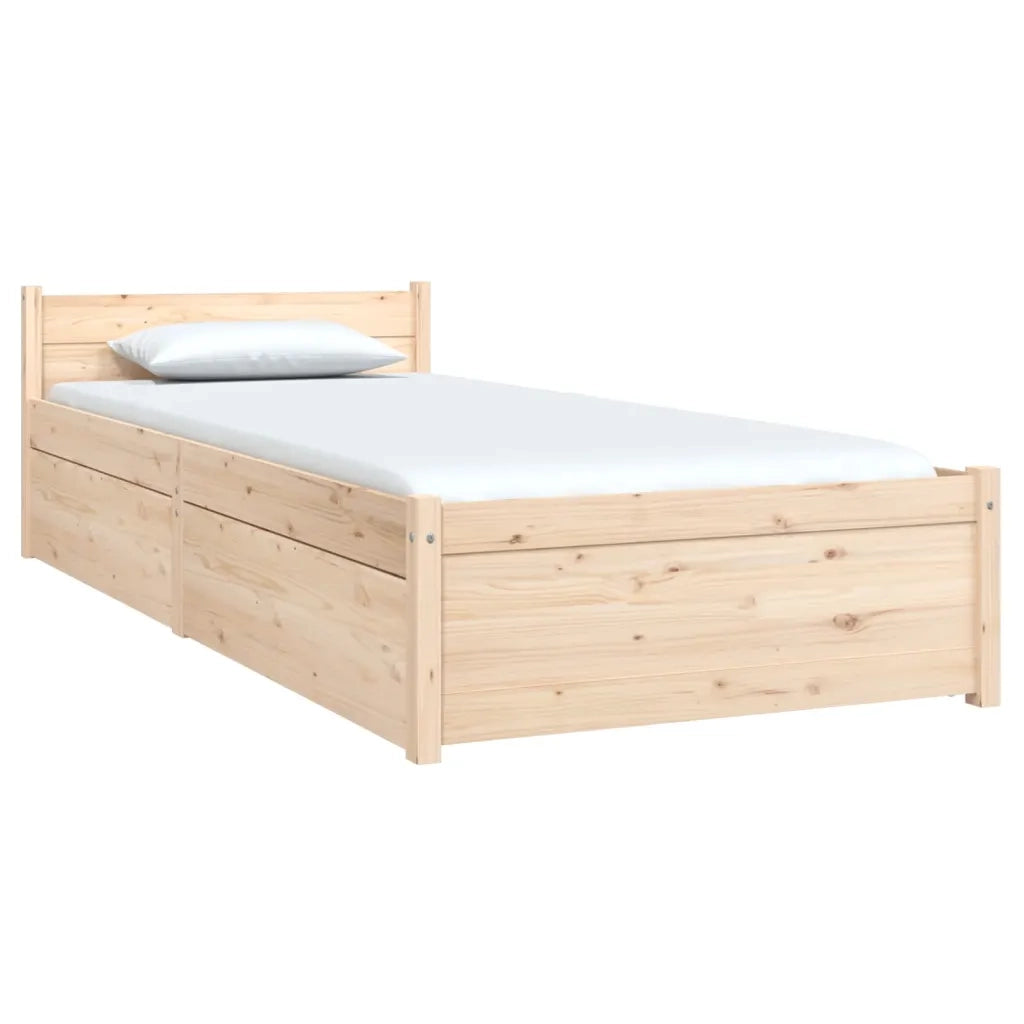 Letto singolo | Letto per adulti | Giroletto con Cassetti 75x190 cm Small Single