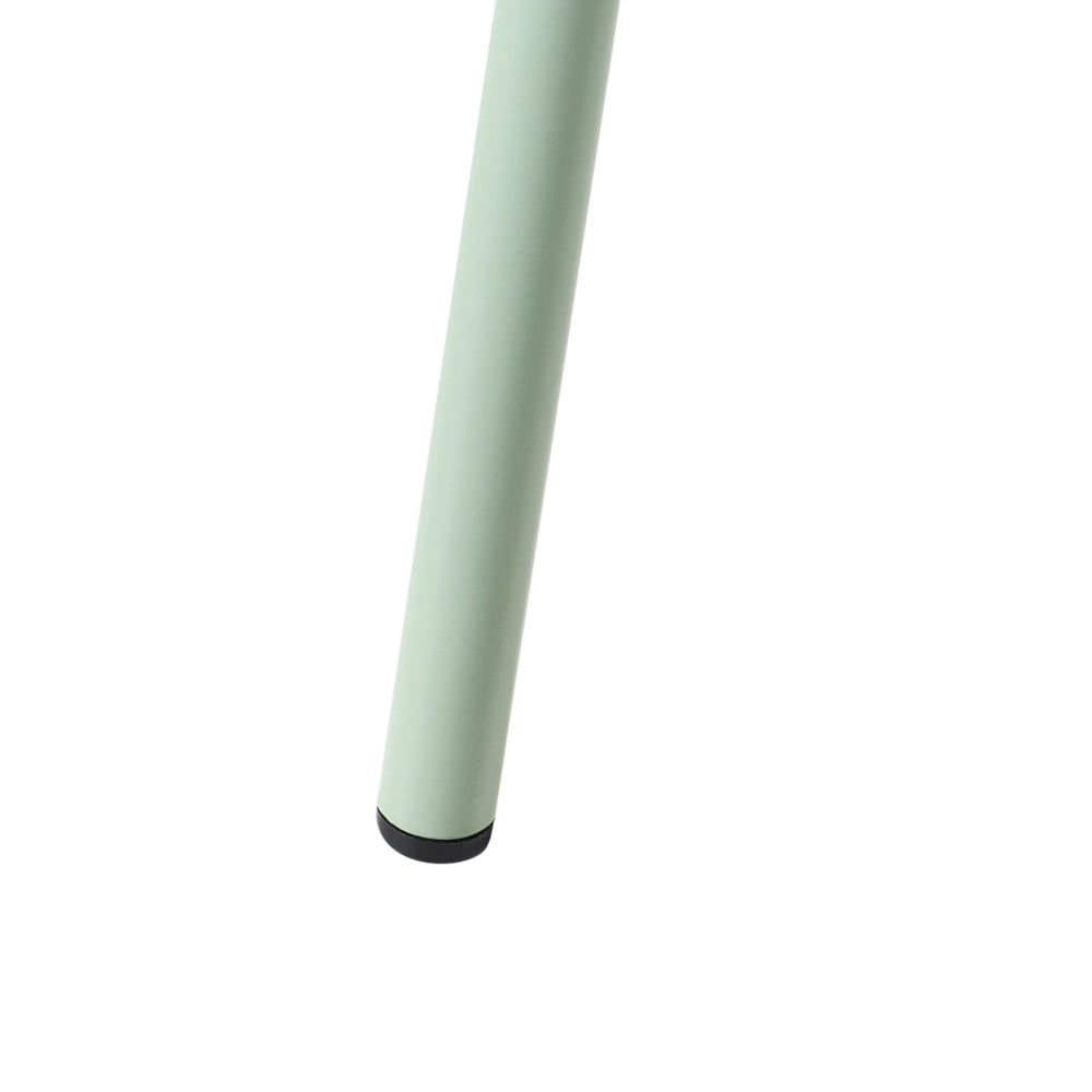 Set di 4 sedie da giardino verde chiaro in materiale sintetico plastico per interni ed esterni, sala da pranzo in stile moderno