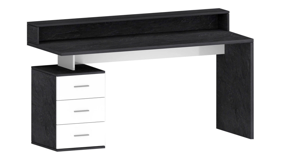 Flaminia, Scrivania un Ripiano Made in Italy, 160x90x60h cm Grigio Ardesia