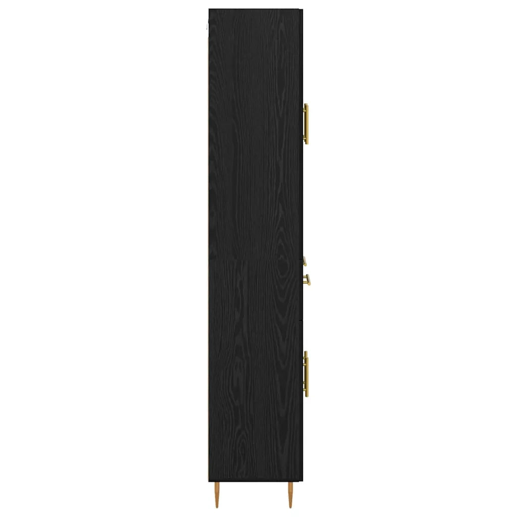 Credenza Rovere Nero 69,5 x 34 x 180 cm Legno multistrato 3416125