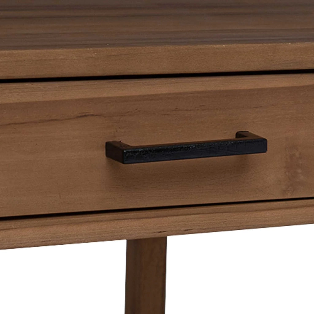 Scrivania con Cassetti Naturale Legno di teak solido 42026904