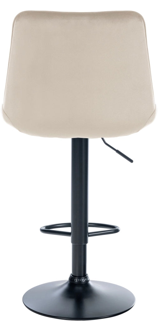 Sgabello Toni Velvet crema,nero