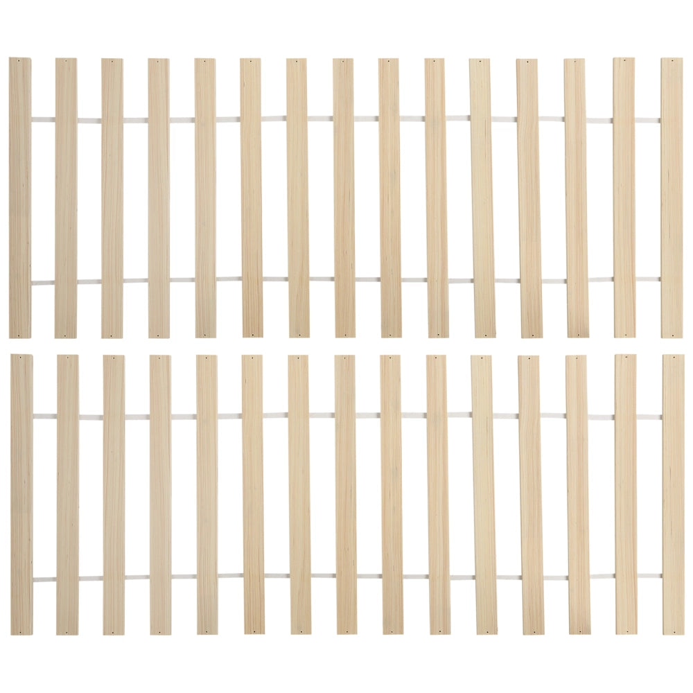 Letto matrimoniale in legno di pino scuro 140 x 200 cm a doghe