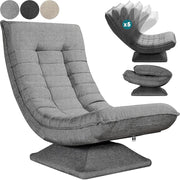 ® Poltrona Relax da Lettura con Schienale Regolabile 360° Pieghevole Portata 150kg 60x105x87cm Sedia da Pavimento Imbottita Salotto Gaming