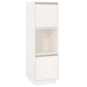Credenza | Madia | Buffet da pranzo | Armadio da pranzo Bianca 38x35x117 cm in Legno Massello di Pino