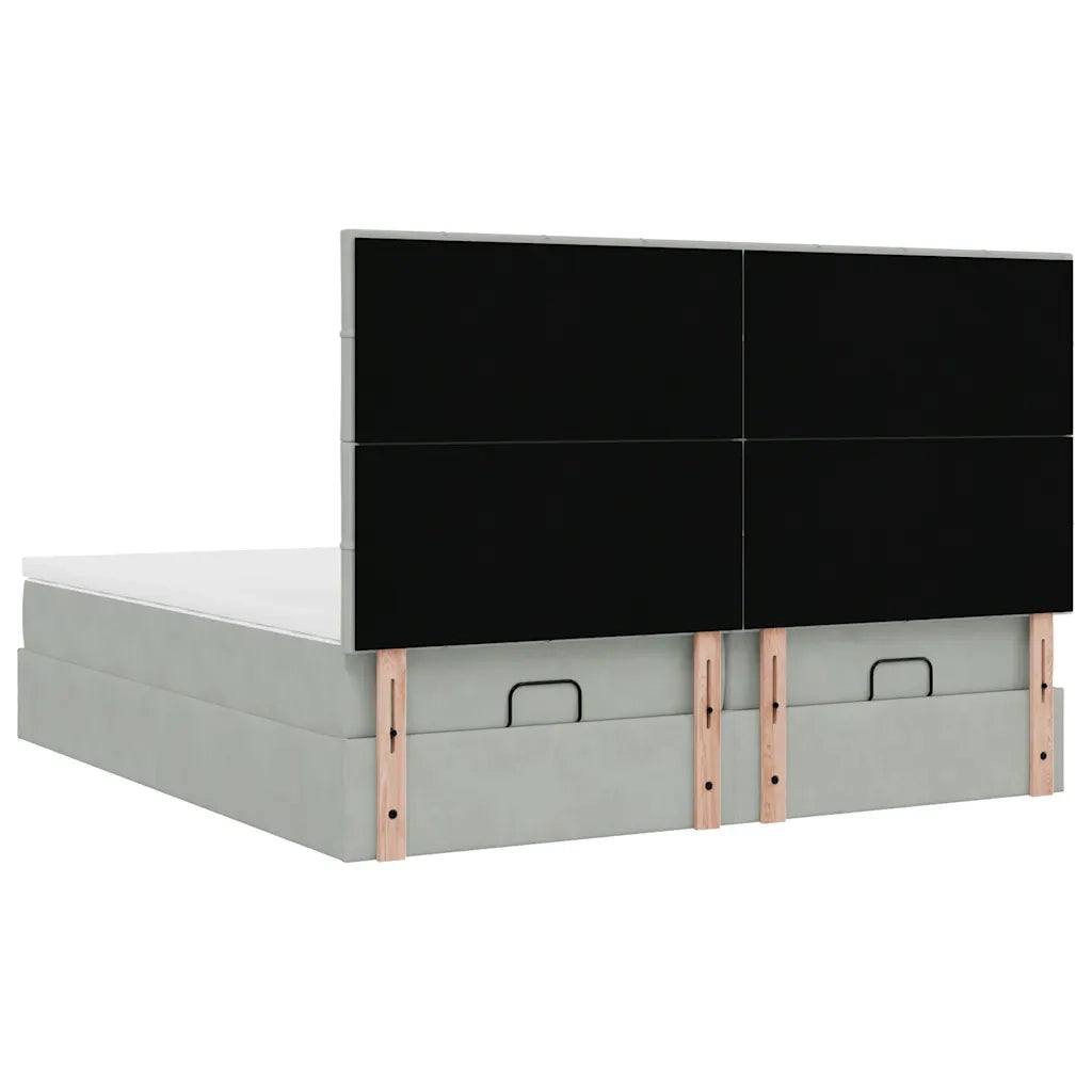 Struttura Letto Pouf con Materassi 180x200 cm Velluto 3314621