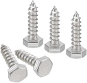Zeskantschroeven 25 pezzi 1/4" x 1" RVS 304 deelschroefdraad houtschroeven - Materiale duraturo, diverse applicazioni