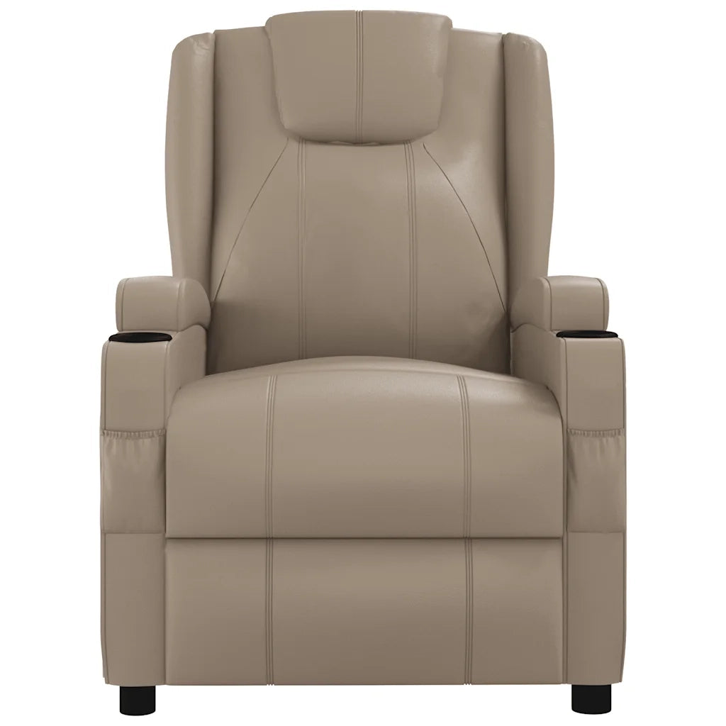Divano Sedia-Poltrona Reclinabile Cappuccino in Similpelle 856485