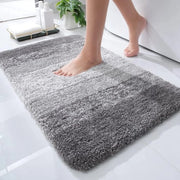 Tappeto Antiscivolo per Bagno - 40 x 60 cm - Microfibra - Assorbente - Adatto per la Stanza da Bagno - Grigio