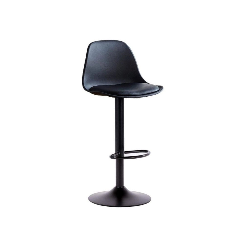 Sgabello regolabile con poggiapiede Rand colore nero