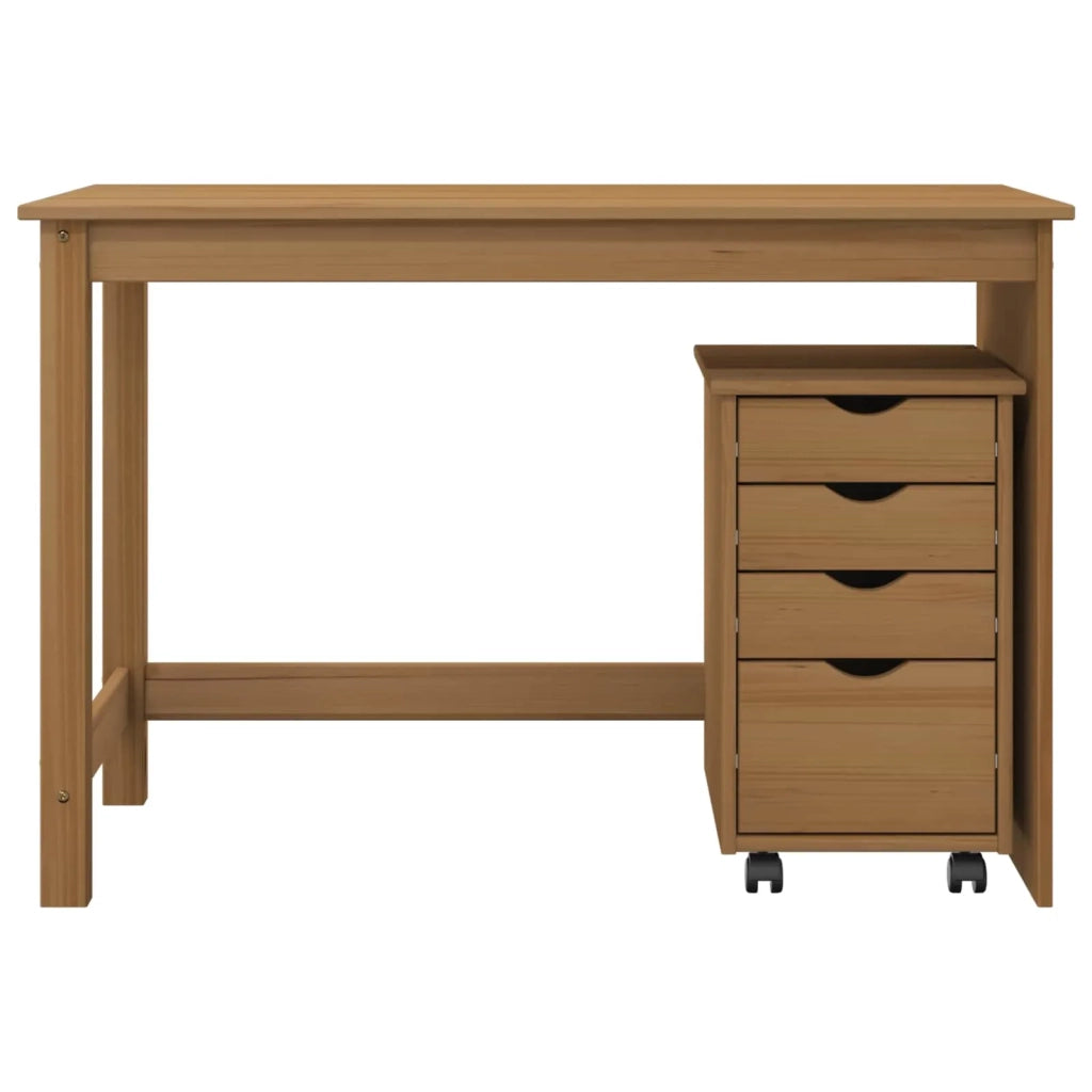 Set di Scrivania e Armadietto 2 pz Marrone Miele 3438765