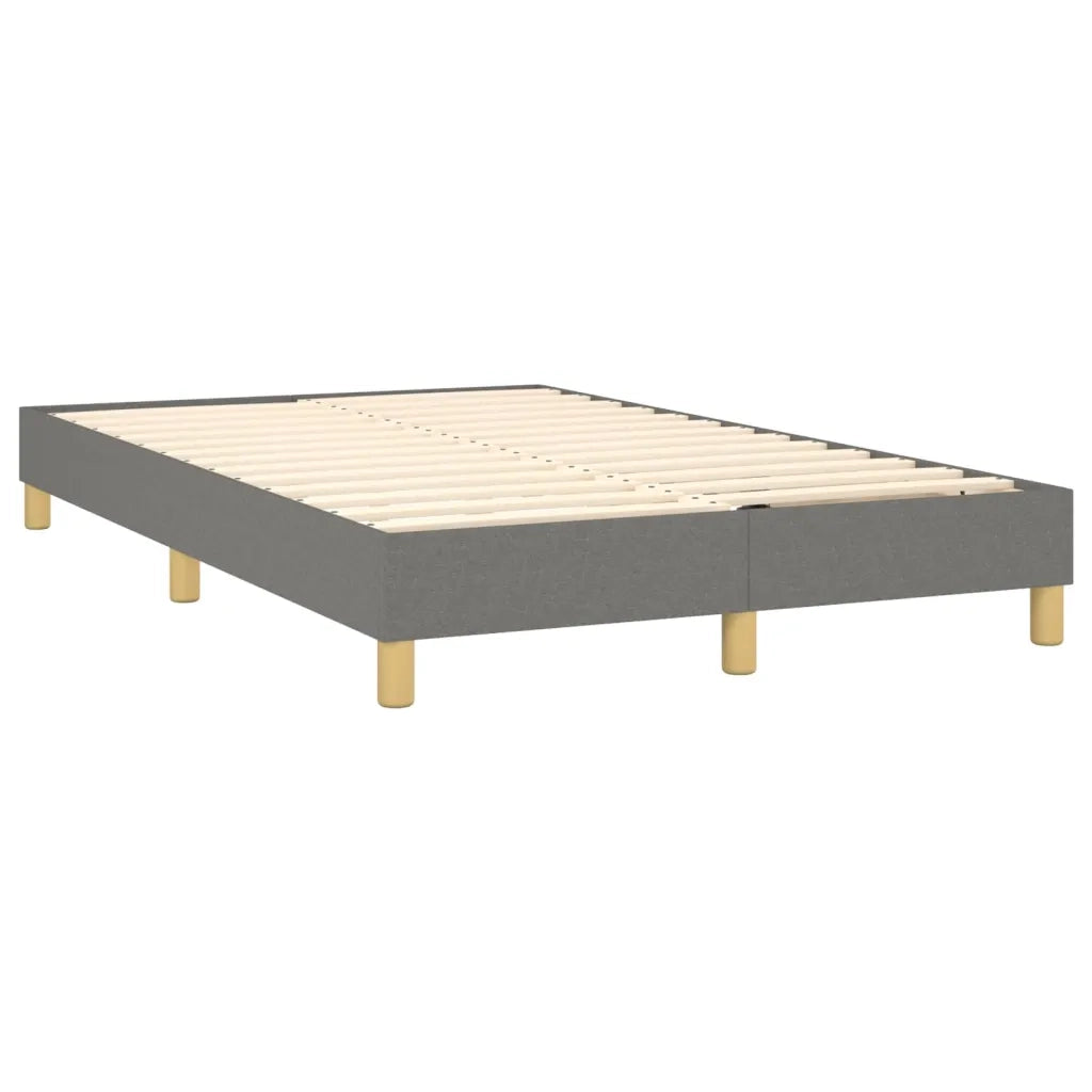 Letto a Molle Materasso e LED Grigio Scuro 120x200cm in Tessuto cod mxl 62843