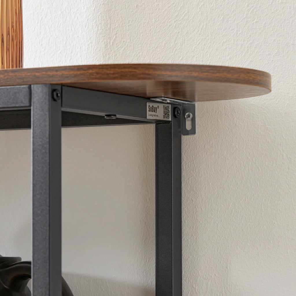 Tavolo Consolle da ingresso Tavolino stretto Tavolo decorativo Marrone 110x25x86cm FSB67-WS SoBuy