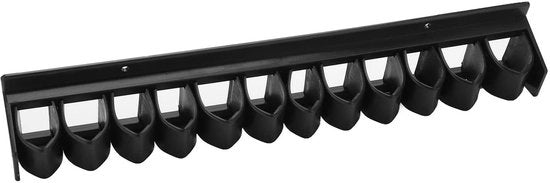 Organizzatore per Fruste - Supporto Orizzontale per Parete - Custodia per Fruste - Organizzatore per 12 Fruste - Materiale Resistente in Plastica - Facile da Montare - Frustiera per Parete
