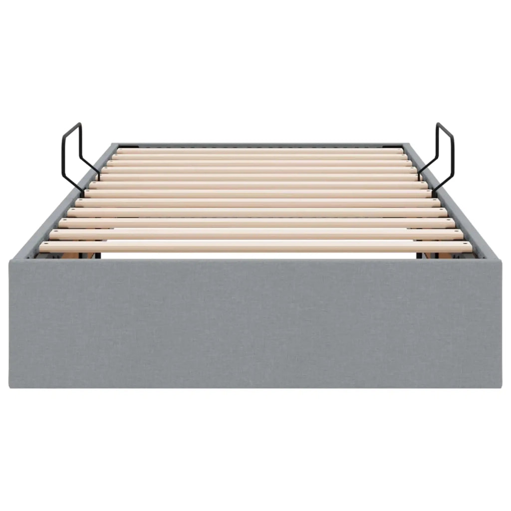Letto ottomano Grigio chiaro 100 x 200 cm Tessuto 3442802