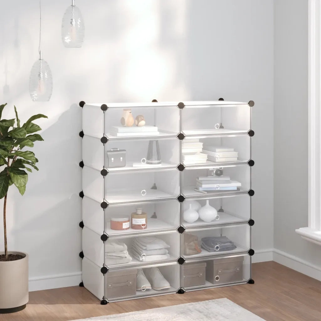 Scarpiera | Mobile per scarpe Trasparente 94,5x36,5x106 cm in PP