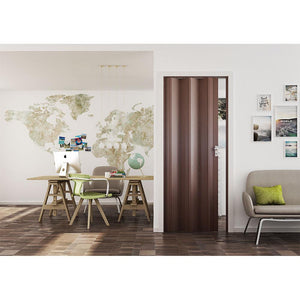 Porta a Soffietto da Interno 88,5x214 cm in PVC Florance Noce Mansonia