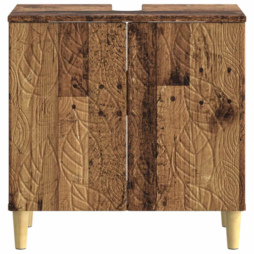 Armadio per Lavabo da Bagno DELFT Legno antico 897013
