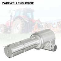 Boccola albero cardanico 160 mm Attacco albero scanalato 1 3/8" 21D Albero uscita 1 3/8" 6D Trattore