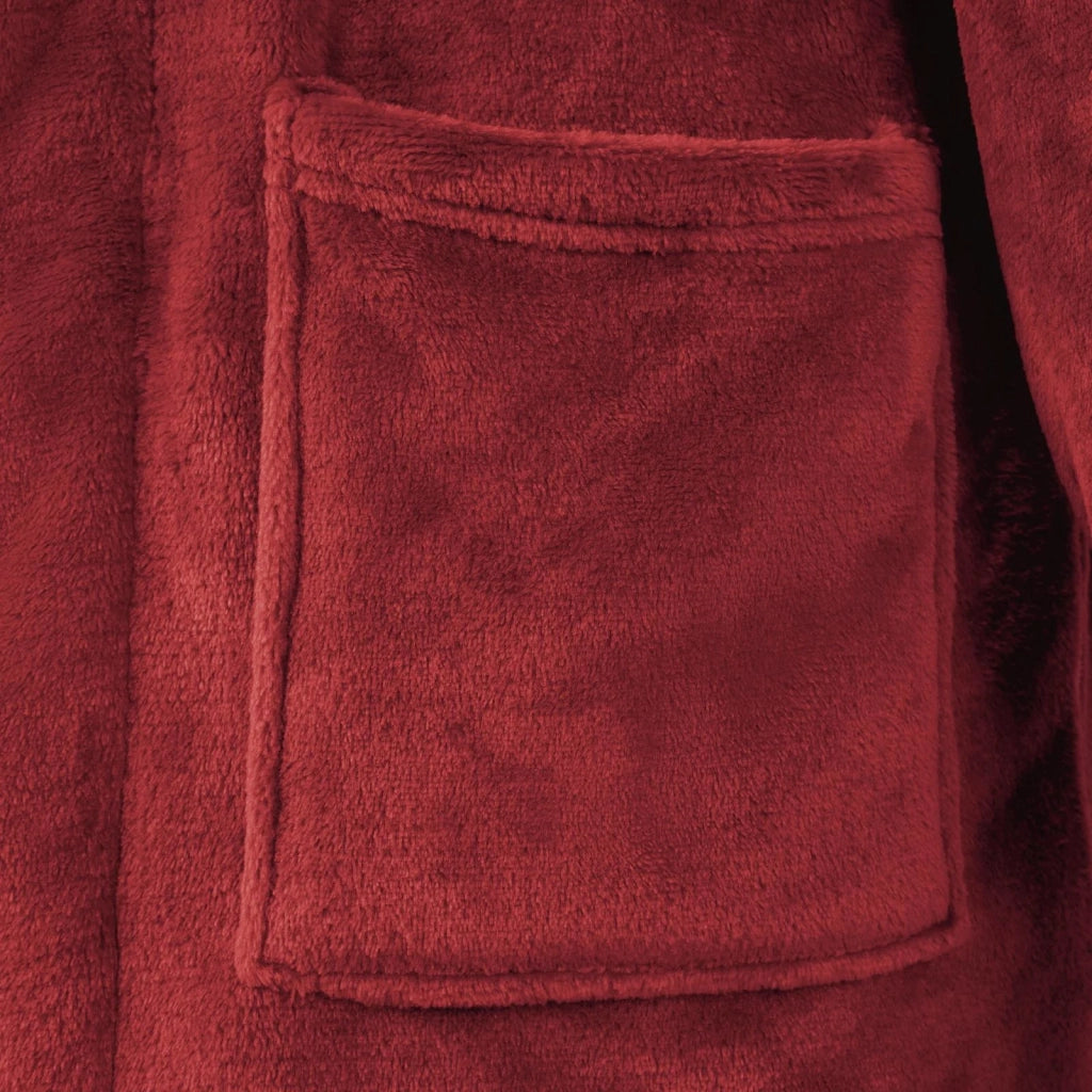 Accappatoio senza Cappuccio Rosso Bordeaux xxl Flanella 42017307