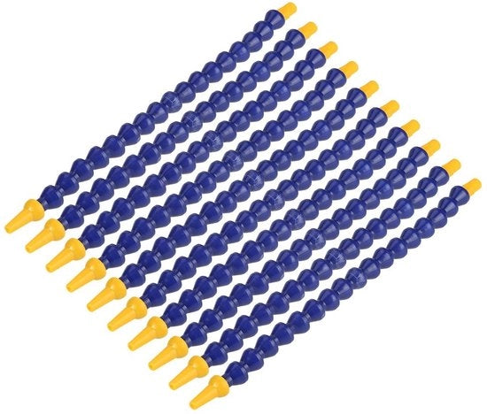 Slang di Raffreddamento 10 pezzi - Slang flessibile - Materiale plastico - 1/8 BSPT vite - Lunghezza 30 cm - Duraturo e leggero - Slang per acqua di raffreddamento