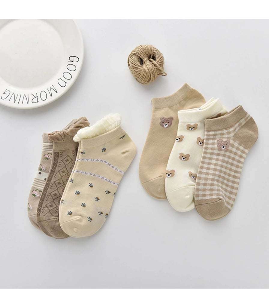 Calzini Bassi in Cotone per Donna e Bambina | Traspiranti e Divertenti | Taglia Unica 34–40 EU
