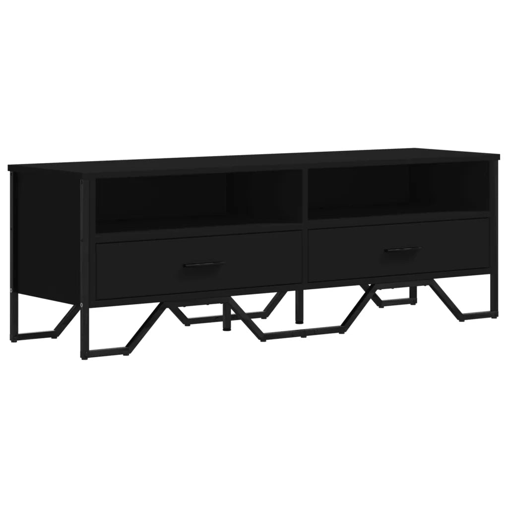 Mobile Porta TV Nero 122x34x41 cm in Legno Multistrato